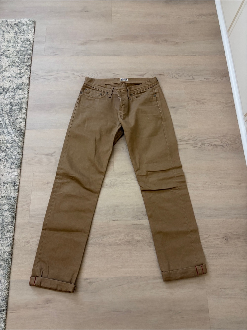 Naked & Famous Denim Tan Workwear Jeans Selvedge Chino